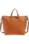 MADEWELL LEATHER TRANSPORT SATCHEL - BROWN,B2135