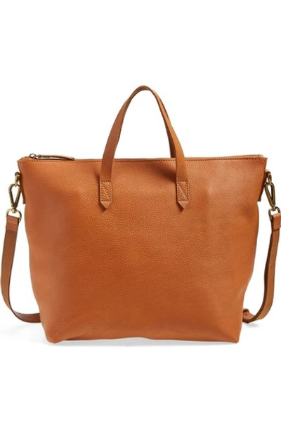 Shop Madewell Leather Transport Satchel - Brown In English Saddle