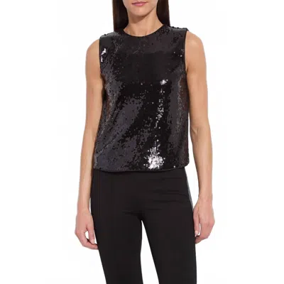 Lyssé Adeline Street Sequin Top In Black Sequin In Black