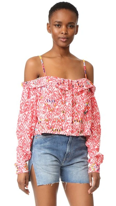 All Things Mochi The Neema Top In Red Multi