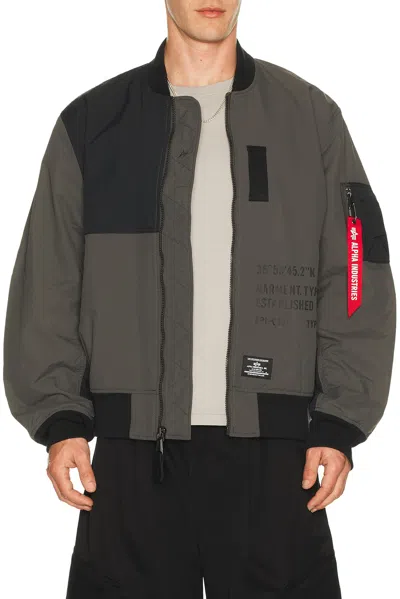 Alpha Industries L-2b Relaxed Patchwork Flight Jacket In Black