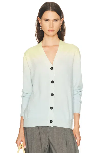 Jil Sander Buttoned Gradient Cardigan In Blue