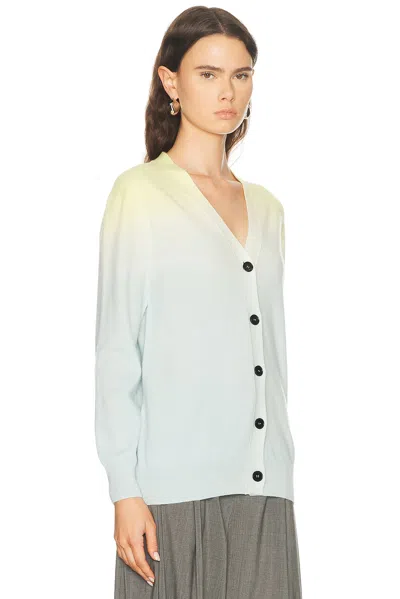 Jil Sander Buttoned Gradient Cardigan In Blue
