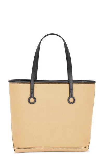Jw Anderson Beige Canvas Small Anchor Bucket Bag Beigeblack Borse A Mano In Nude