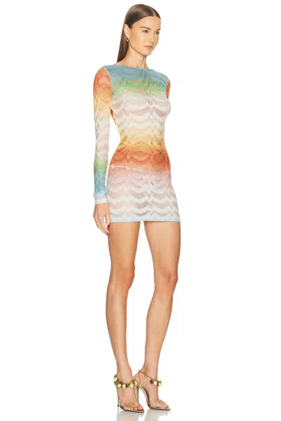 Missoni Shaded Viscose Lame Mini Dress Multicolor