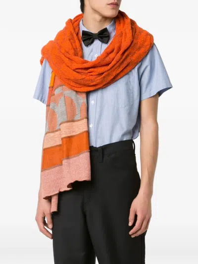 Junya Watanabe Mixed Knit Stole In Multi