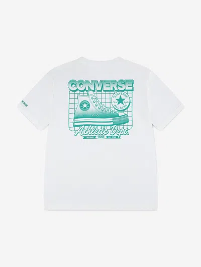 Converse Boys Frontback Retro Sneaker T-shirt In White