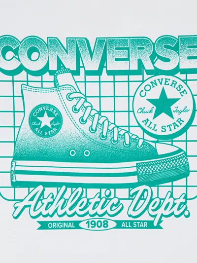 Converse Boys Frontback Retro Sneaker T-shirt In White