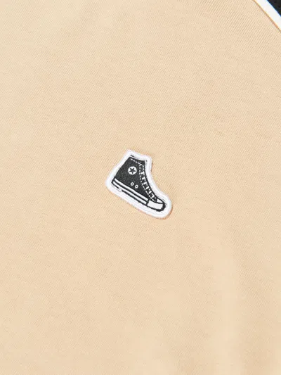 Converse Boys Bleacher Sneaker T-shirt In Brown