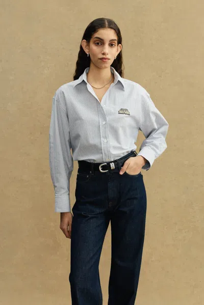 A Days March The Red Corridor Striped Oxford Shirt