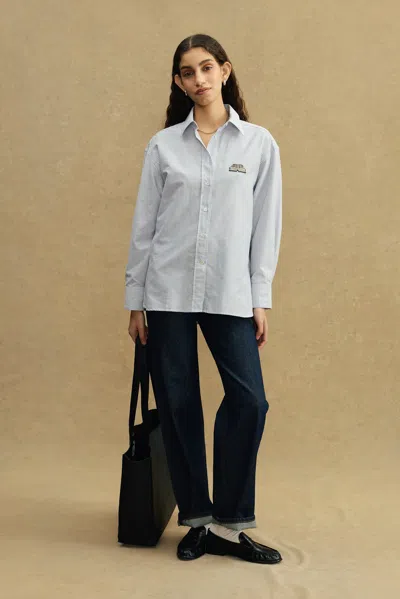 A Days March The Red Corridor Striped Oxford Shirt