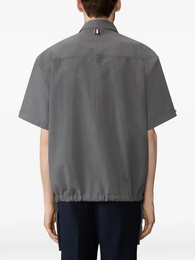 Thom Browne Dark Grey Solid Shirt In Gray