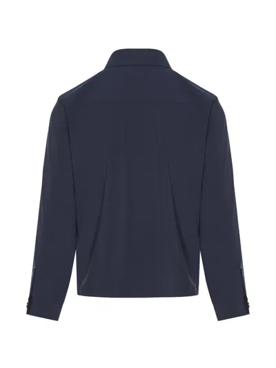 Corneliani Buttoned Flap-pocket Jacket In Blue