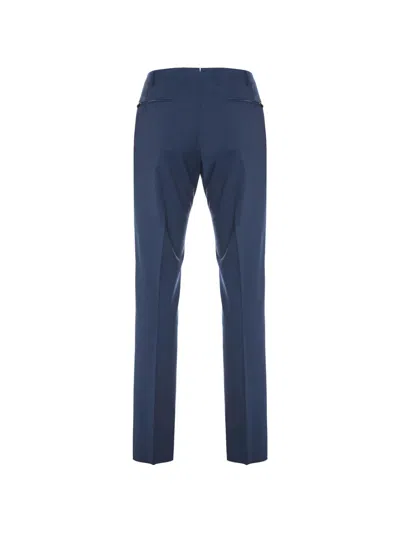 Corneliani Zip-pocket Trousers In Blue