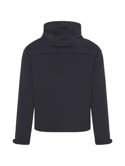 Corneliani Zip-pocket Hooded Jacket In Blue