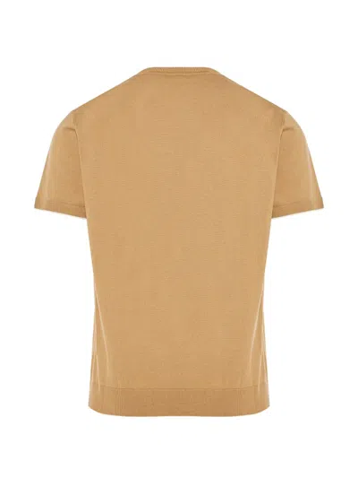 Corneliani Ribbed T-shirt In Orange