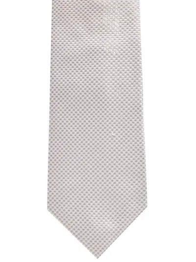 Corneliani Patterned Tie In White