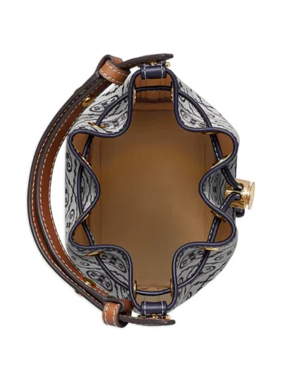 Tory Burch Monogram Mini Bucket Bag In Pattern
