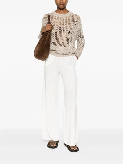 Panicale Open-knit Sweater In Neutral