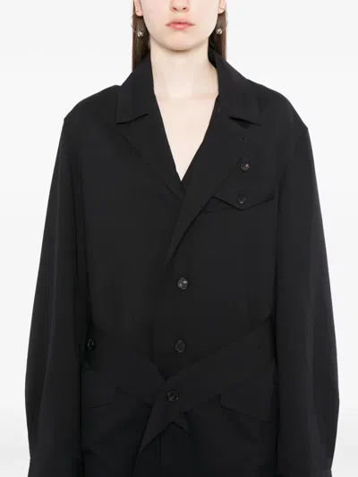 Setchu Belted Jacket In Black