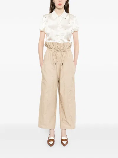 Less Polka Dot Silk Blouse In White