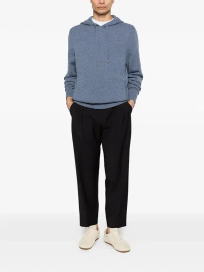 Bompard Long-sleeve Drawstring Hoodie In Blue