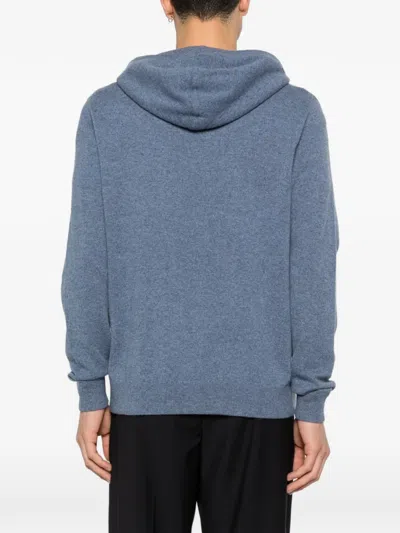Bompard Long-sleeve Drawstring Hoodie In Blue