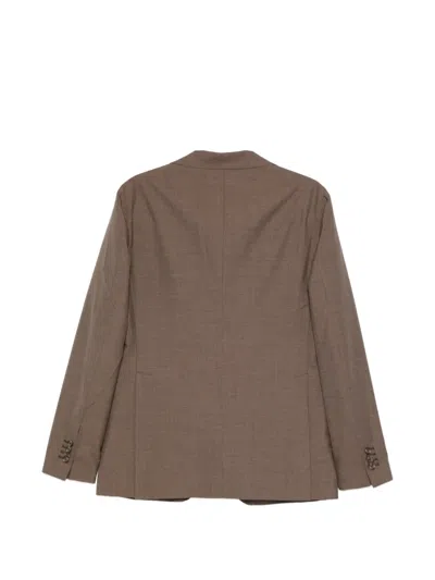 Tagliatore Button Suit In Brown