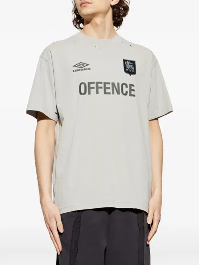 Umbro Distressed-effect T-shirt In Gray
