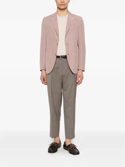 Luigi Bianchi Buttoned Blazer In Neutral
