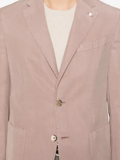 Luigi Bianchi Buttoned Blazer In Neutral