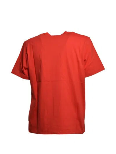 Msgm Logo T-shirt In Red