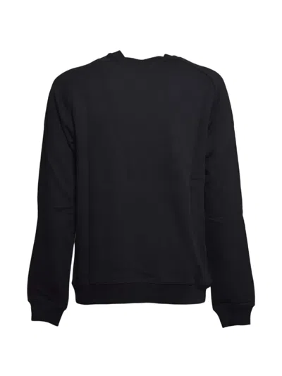 Msgm Logo Crew-neck Sweatshirt In Black