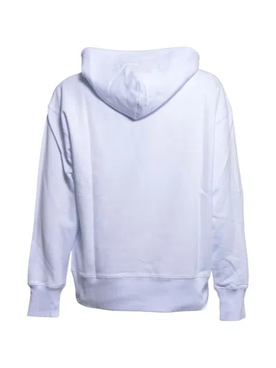 Msgm Cotton Sweatshirt In White