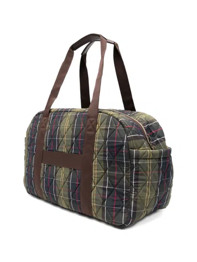 Barbour Wetherham Quilted Tartan-pattern Tote Bag In Red