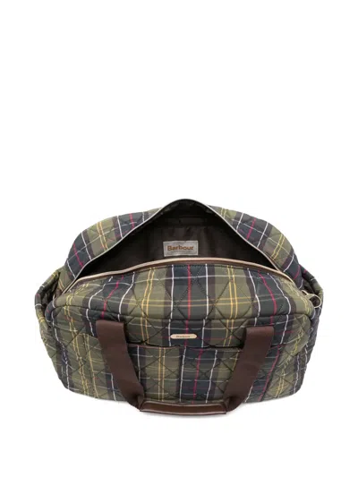Barbour Wetherham Quilted Tartan-pattern Tote Bag In Red