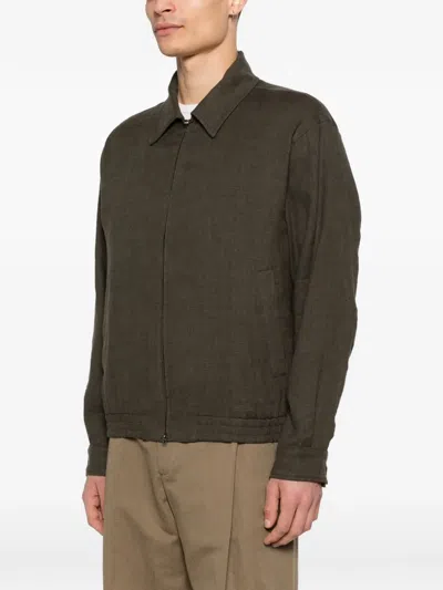 Herno Zip Jacket In Green