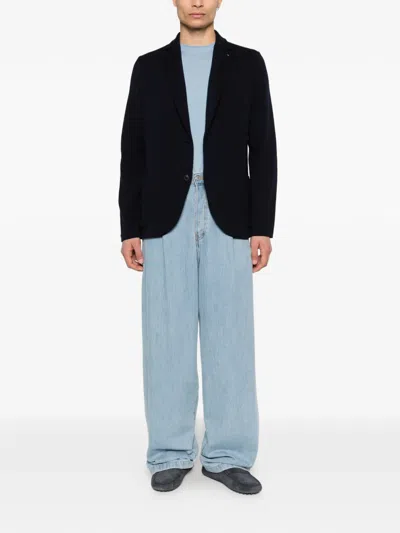 Gran Sasso Patch-pocket Wool Blazer In Blue