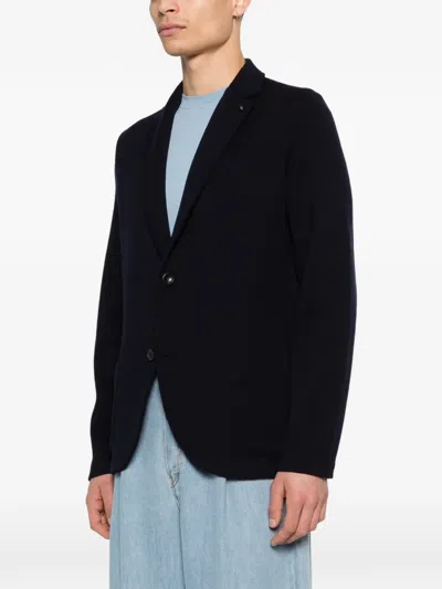 Gran Sasso Patch-pocket Wool Blazer In Blue