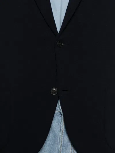 Gran Sasso Patch-pocket Wool Blazer In Blue