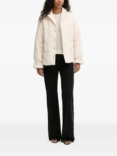 Liu •jo Quilted Jacket In Neutral