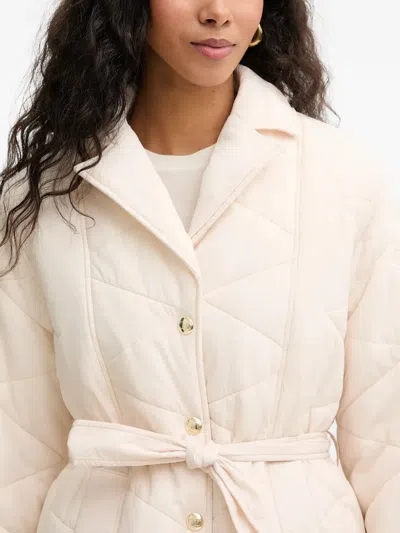 Liu •jo Quilted Jacket In Neutral