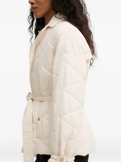 Liu •jo Quilted Jacket In Neutral