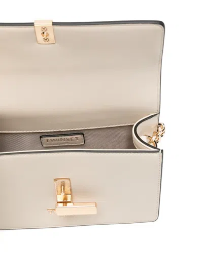 Twinset Adjustable-strap Shoulder Bag In White
