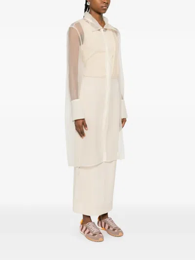 System Zip Cuffed Coat In Pink