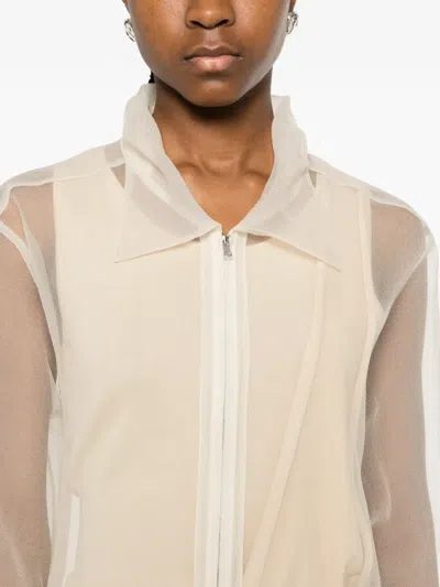 System Zip Cuffed Coat In Pink