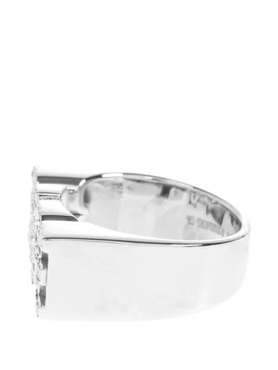 A Bathing Ape Embellished Ring In Silver