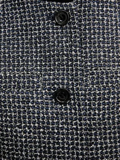 Dkny Button Tweed Vest In Multi