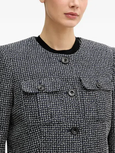 Dkny Buttoned-pocket Jacket In Blue