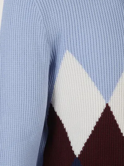 Ballantyne Argyle Round-neck Pullover In Black